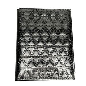 Michael Kors Passport Holder Travel Wallet Silver Embossed - Rare!